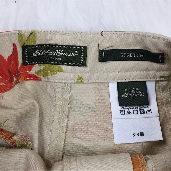 🚫SOLD🚫 Eddie Bauer Floral Khaki Skirt Size 4 EUC - Picture 5 of 6